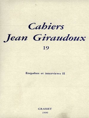 cover image of Cahiers numéro 19